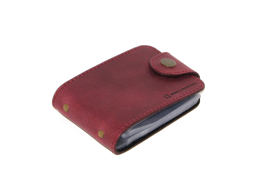 Шкіряна Візитниця DNK Leather Cards-H бордова Шкіряна Візитниця DNK Leather Cards-H бордова